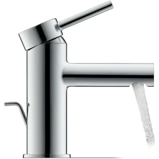 Duravit S MinusFlow Circle Waschtischarmatur CE1012001010 mit Zugstangen-Ablaufgarnitur, Ausladung 100mm, chrom Hochglanz