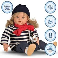 Lamagik Anziehpuppe Merle 47cm mit Sound und Schnuller inklsuive Bekleidung