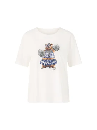 Marc Cain Sports - Shirt mit Motiv-Print off-white - Gr. - 40