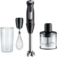 Braun Stabmixer MultiQuick 5 Pro MQ 55236 M - 1000W, 25 Geschwindigkeiten, Schneebesen, 1000 W, Spritzschutz, 500ml Zerkleinerer, Extra Mahlklinge, spülmaschinenfest