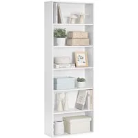 VASAGLE Bücherregal 178.5 cm, Standregal mit verstellbaren Ablagen, mit 6 Ebenen, offenes Aufbewahrungsregal, für Wohnzimmer