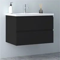 Aica Sanitär Waschtisch Badezimmerschrank Unterschrank mit Waschbecken Badmöbel Badschrank