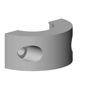 Dornbracht Befestigung Ersatzteile 081797520 38 x 19 x 17 mm Platin gebürstet 081797520-06
