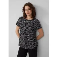 QS Kurzarmbluse Bluse Kurzarmbluse aus Viskose