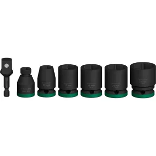 Bosch PRO Impact Socket Set with Adapter, 1/2", Standard, 7 pcs - 2608003032