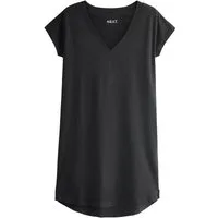 Next Minikleid Minikleid mit V-Ausschnitt und Flügelärmeln (1-tlg)