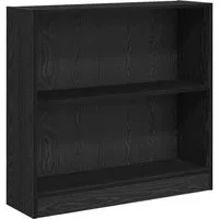 vidaXL Bücherregal Bücherregal 80 x 24 x 76 cm Holzwerkstoff Schwarz Eichen-Optik, 1-tlg.