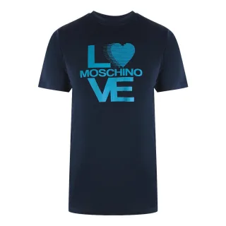 Love Moschino - "Love" T-Shirt für Herren, Baumwolle (Dunkles Marineblau)