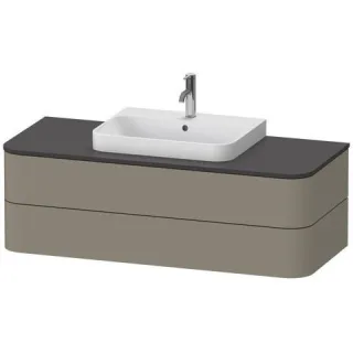 Duravit Happy D.2 Plus Konsolenwaschtischunterbau wandhängend Stein Grau Seidenmatt 1300x550x408 mm  HP4972092920010