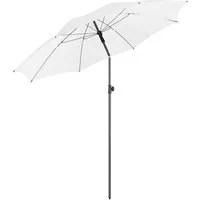 FARE Sonnenschirm L, Ø 200 cm, Titan-Finish, UPF 50+, höhenverstellbar, knickbar, Fiberglasschienen, Tragefutteral