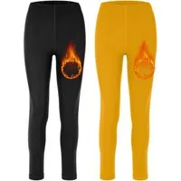 Merry Style Leggings 2er Pack Damen Thermo Leggings Gefütterte Thermoleggings MS-ATX-441 (1-tlg)