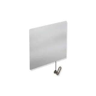 Hewi Kippspiegel 801.01.10084 600x540x6mm, mit Halter/Griff, umbra