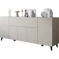 MIRJAN24 Kommode Phuket 180 (mit fünf Drehtüren und Klappe), Bremsklappenhalter, 180x38x76 cm