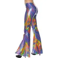 Underwraps Kostüm 70er Hippie Damenhose - Fasching Karneval Kostüm, Die Liquid Light Show für die Beine