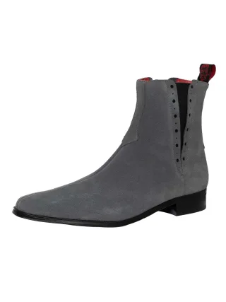 Jeffery West Chelsea-Stiefel Aus Wildleder, Grau