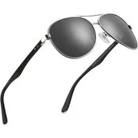 LuxusKollektion Pilotenbrille Sonnenbrille Herren Damen Polarisiert Grau Rahmen Grau Linsen