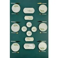 Hermia Concept Frühstücks-Geschirrset Bohemisch (14-tlg), 6 Personen, Keramik, 14-teiliges Set für 6 Personen