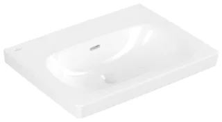 Villeroy & Boch Waschbecken Skyla 5A5162 600x460mm Rechteck mit Überlauf Weiss Alpin CeramicPlus 5A5162R1