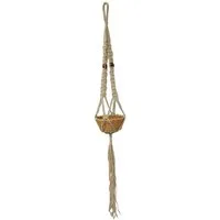 Macosa Home Blumenampel Blumenampel Makramee Braun 145 cm Hängeblumenampel Makrameeampel (145 x 20 cm, Hängeampel Pflanzhalter), ohne Blumentopf Hängepflanztopf