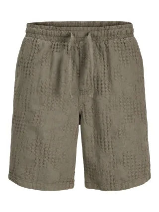 JACK&JONES - JPSTJAIDEN GREY JAQUARD JOGGER SHORT REG Vintage Khaki - Gr. - S