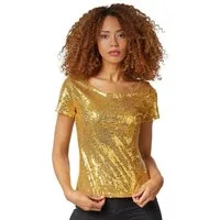 dressforfun T-Shirt Pailletten-Kurzarm-Shirt