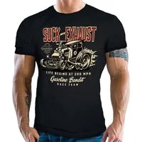 GASOLINE BANDIT® T-Shirt für Hotrod US-Car Muscle-Car Fans - Life Begins at 200 MPH Race Team
