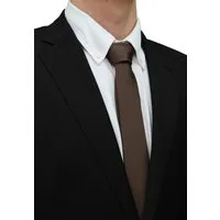 Fabio Farini Krawatte einfarbige Herren Schlips - Unicolor Krawatte in 6cm oder 8cm Breite (1-St., Unifarben) Schmal (6cm), Braun perfekt als Geschenk