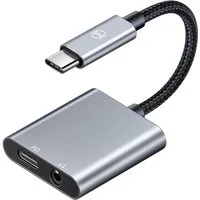 mcdodo Adapter USB-C - 3,5mm jack Aux Mini Buchse Anschluss + Typ-C Adapter