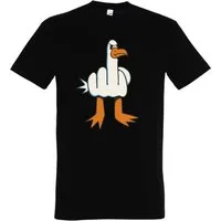 Youth Designz Print-Shirt Möwe Finger Herren T-Shirt mit lustigen Frontprint