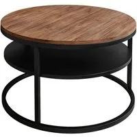 Lookway Couchtisch CIRI LOFT mit Ablage (1 Tisch), Durchmesser: 70 cm