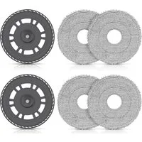 FELIXLEO Gardinenbefestigungen Ersatzteile 4 Wischpads 2 Platten für Dreame L20 Ultra X40 Ultra X30 L10s Gen 2, (4-St)