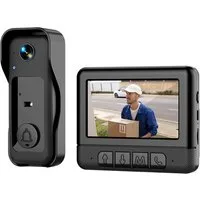 KINSI Video-Türsprechanlage Intelligente Video-Türklingel mit 4,3-Zoll-Innenmonitor (Komplettset aus Außenklingel + Innenmonitor, Nachtsicht,130° Weitwinkel,bidirektionaler Audiokommunikation)
