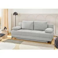 Jockenhöfer Gruppe Schlafsofa Felix, B: 205 cm, Liegefl. 155x201 cm, Dauerschlafsofa, inkl. Topper, inklusive Schlaffunktion und Bettkasten, Federkernpolsterung