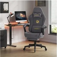 Woltu Gaming-Stuhl (1 St), Ergonomisch, mit leise Rollen, mit Verstellbarer Rückenlehne