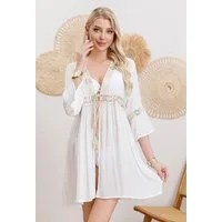 Vivi Idee Tunika Strandkleid Beach Cover Up leicht und luftig, Einheitgröße, A02742