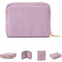 MillyMilk Geldbörse Kord Geldbeutel FONDO Damen – Mini Portemonnaie Stoff Pastell klein, Formstabil & kompakt – kein labberiges Säckchen!