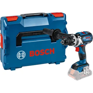 Bosch Akku-Bohrschrauber GSR 18V-110 C, Solo Version mit Zusatzhandgriff und L-BOXX - 06019G0109