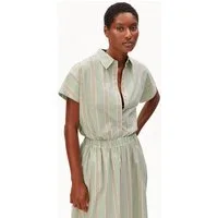 Armedangels Kurzarmbluse LARISAANA STRIPE Bluse aus 100% Bio-Baumwolle Relaxed Fit