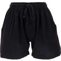 Guru-Shop Hose & Shorts Yoga Shorts, leichte kurze Hose - schwarz alternative Bekleidung