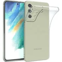 EAZY CASE Handyhülle Slimcover Clear für Samsung Galaxy S21 FE 5G 6,41 Zoll, durchsichtige Hülle Ultra Dünn Silikon Backcover TPU Telefonhülle Klar