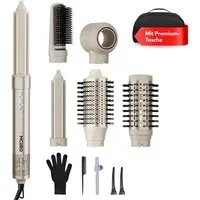 MCURO Haartrockner Multihaarstyler 6-in-1 Warmluftbürste mit Lockenstab 110,000 U/min, 1500,00 W, Temperaturkontrolle Kein Hitzeschaden,One-Step Föhn Volumiser