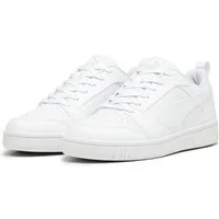 PUMA REBOUND V6 LOW Sneaker niedrig geschnitten, mit Schnürverschluss, aus getrommeltem Leder