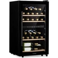 Klarstein Weinkühlschrank Barossa 34 Duo Weinkühl 2 Zonen 34 Fl 80L 5-12/12-18°C Touch 40 dB, für 34 Standardflaschen á 0,75l,2 Zonen Wein Flaschenkühlschrank Weintemperierschrank Weinschrank