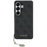 Guess Handyhülle Classic Galaxy S26 Ultra Kunstleder grau MagSafe mit Kette goldfarbig 6,9 Zol, Kantenschutz