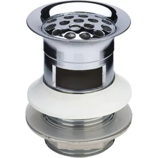 Viega Schaftventil 131487 G 1 1/4x60x70mm, weiß RAL 9010, mit Sieb