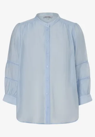 MORE & MORE - feminine Bluse blau - Gr. - 44