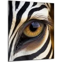 DARO Design Leinwandbild Modern Abstrakt Wandbilder XXL Wandbild Wand Deko Leinwand Bilder, (Zebra - Bild groß Wohnzimmer Schlafzimmer Küche Esszimmer Einteilig Querformat Fotodruck Leinwände Wanddeko Abstrakte Kunst Boho), 30x20cm