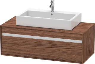 Duravit Ketho Konsolenwaschtischunterbau wandhängend Nussbaum dunkel Matt 1200x550x426 mm - KT669602 KT669602121