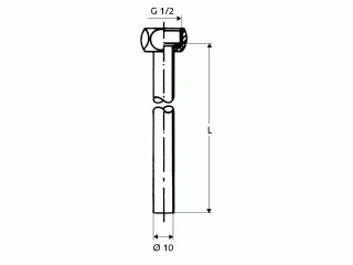 Schell Anschluss- Set PETIT SC Kupferrohr 10/300mm Überwurfmutter 1/2" 084640699