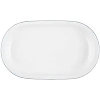 Seltmann Weiden Servierplatte Seltmann Weiden Compact Blaurand Servierplatte oval 33x20cm, Porzellan, (Packung)